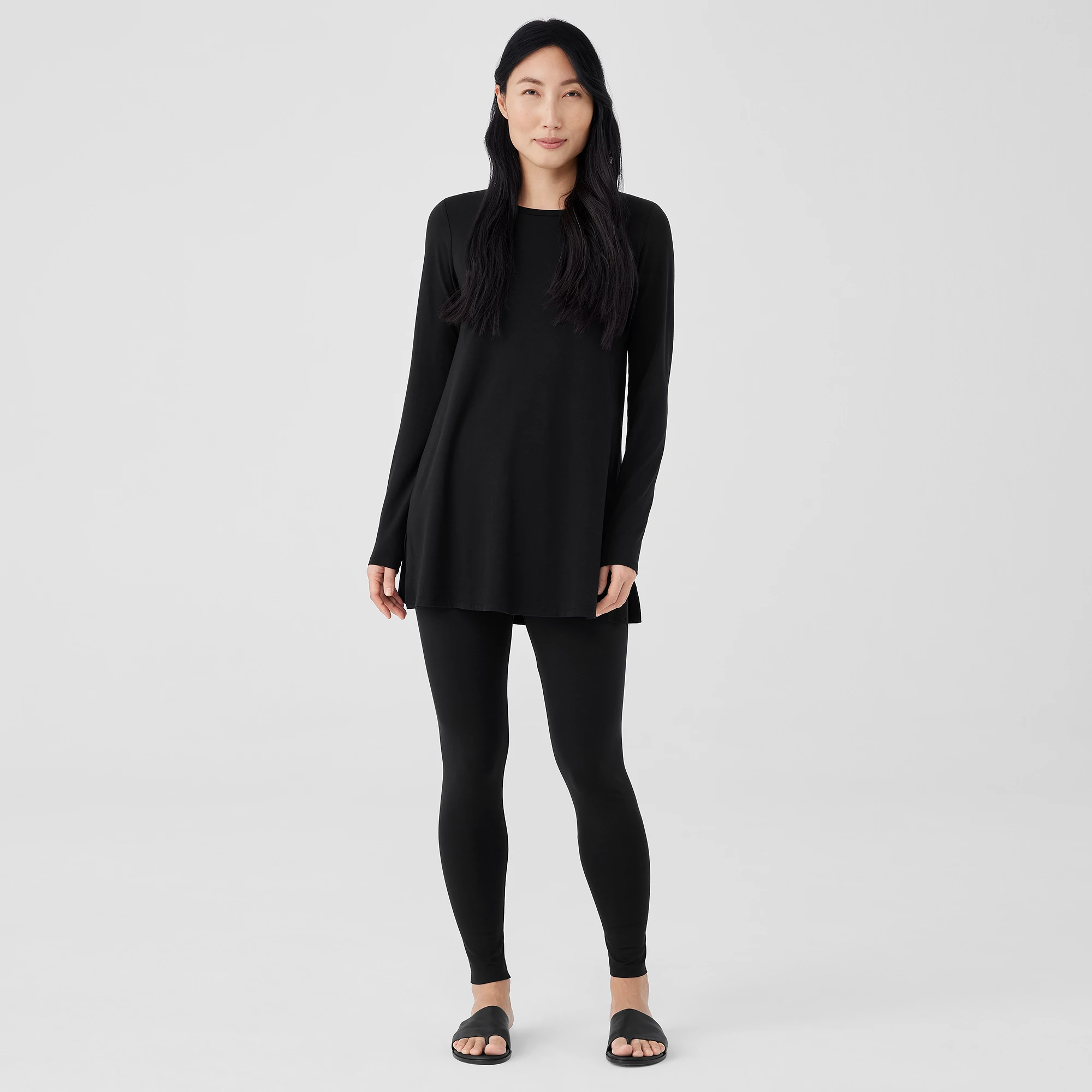Stretch Jersey Knit Leggings | EILEEN 