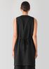 Organic Linen Round Neck Long Vest