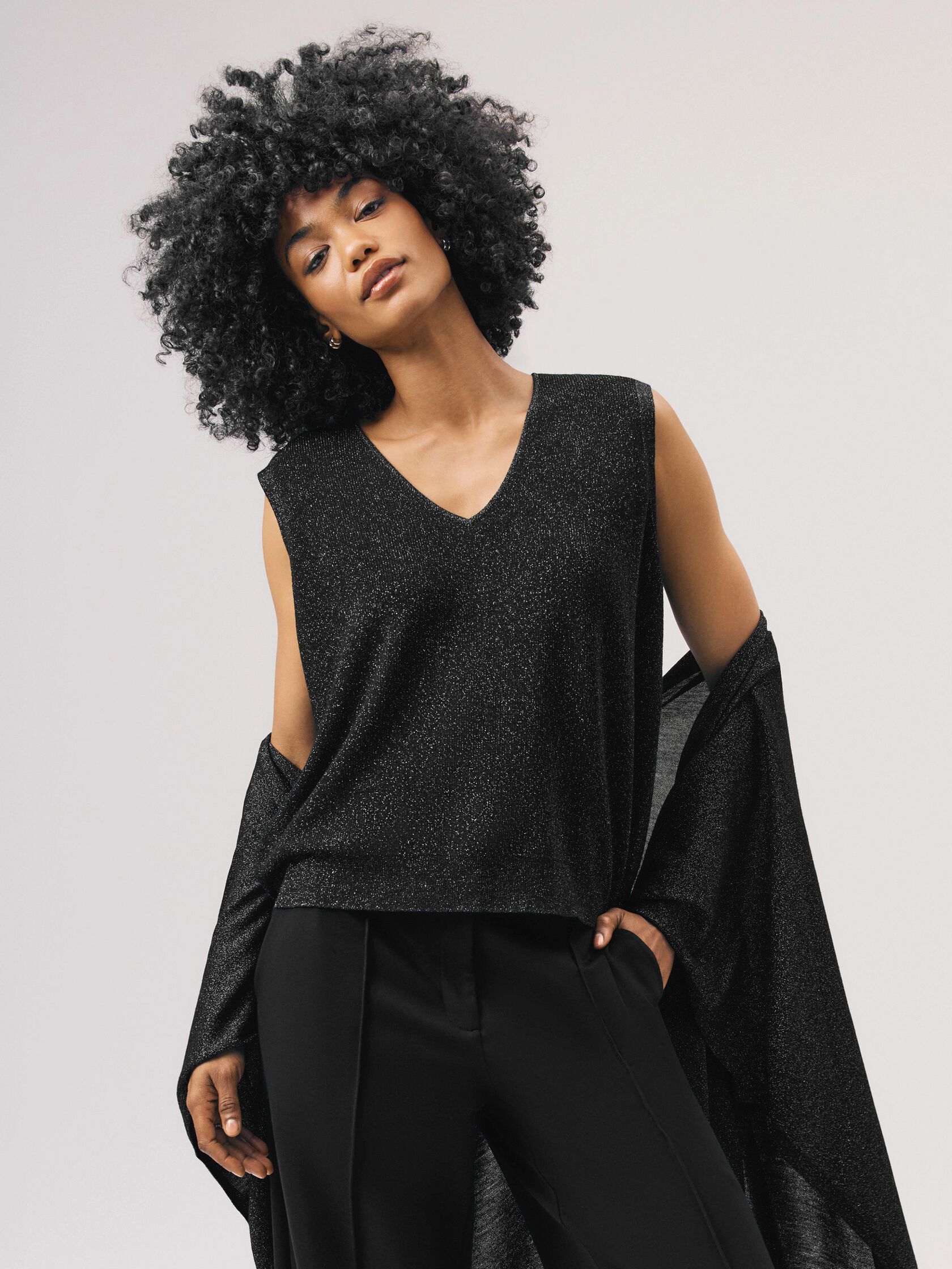 Wool Shimmer Vest in Regenerative Wool