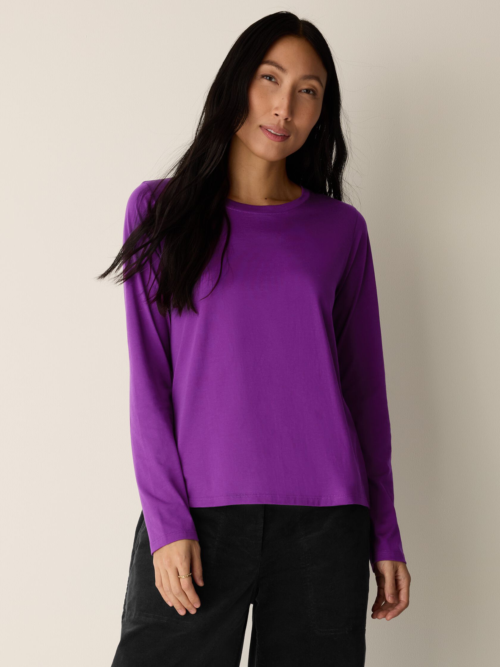Organic Pima Cotton Jersey Long-Sleeve Tee