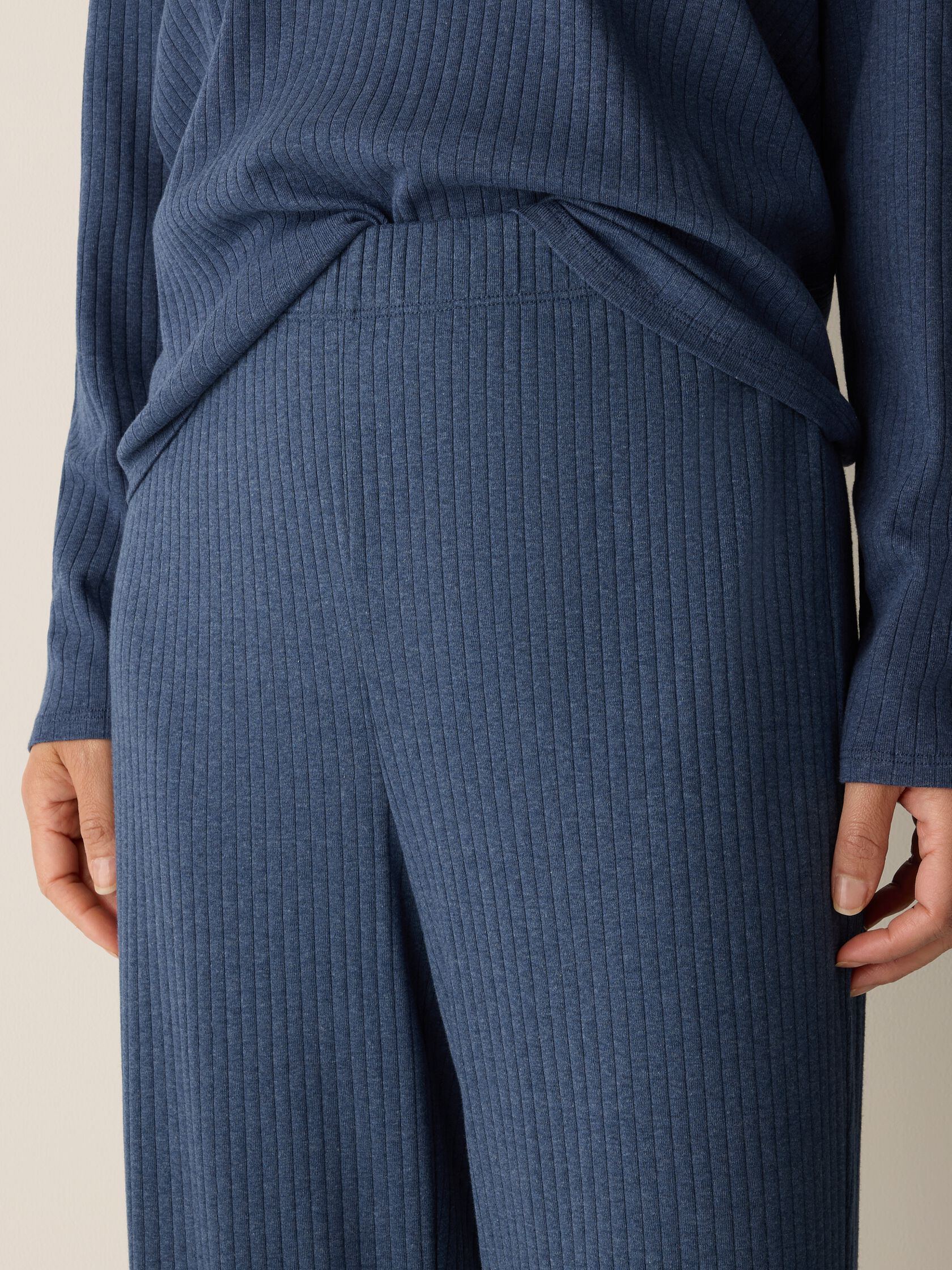 Organic Cotton Rib Straight Sleep Pant