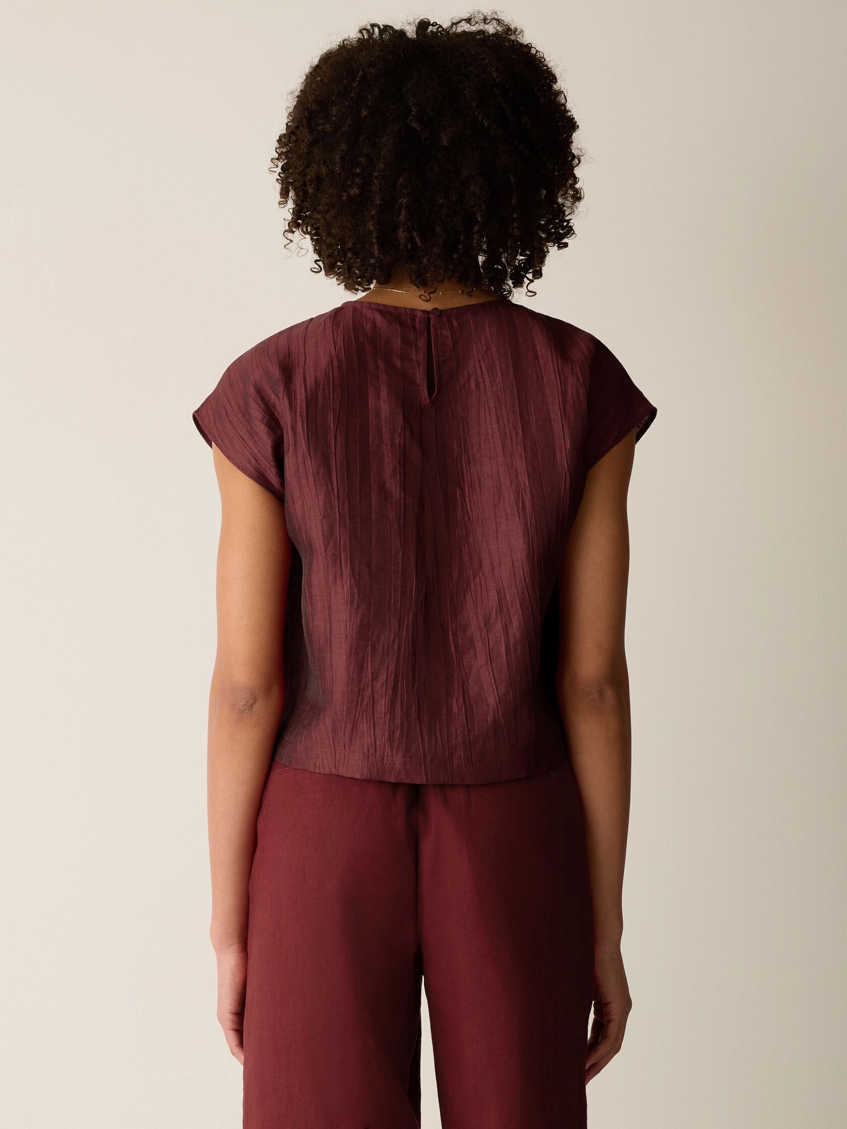 Linen Sheen Square Top