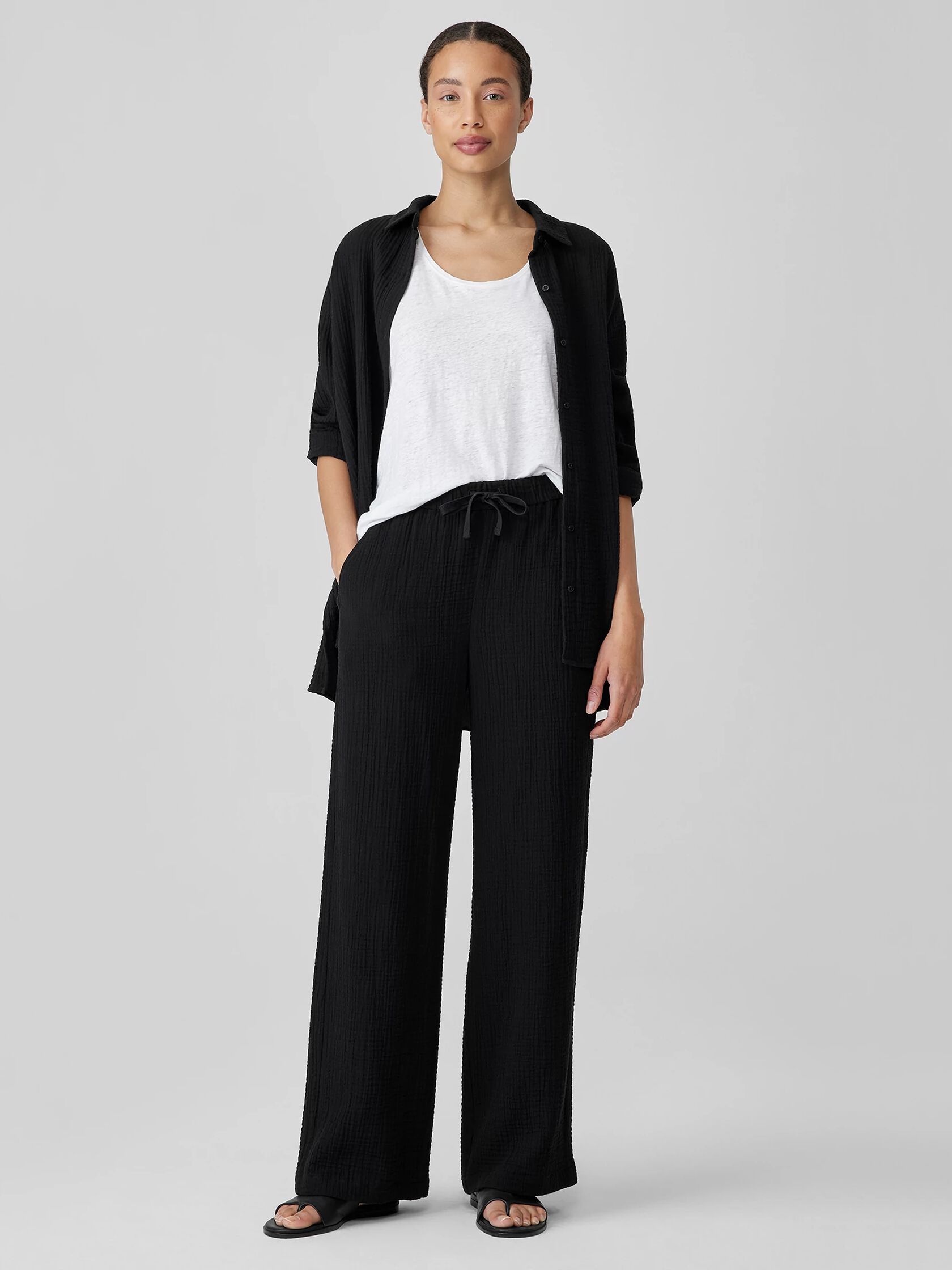 Organic Cotton Lofty Gauze Straight Pant