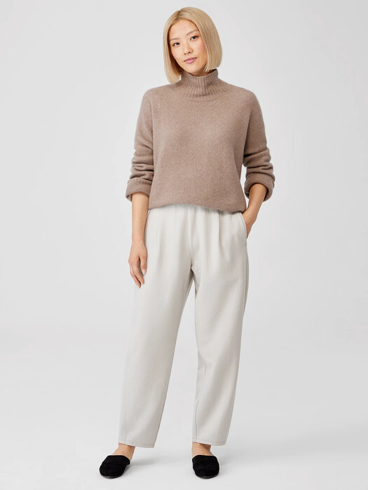 Boiled Wool Jersey Pleated Lantern Pant