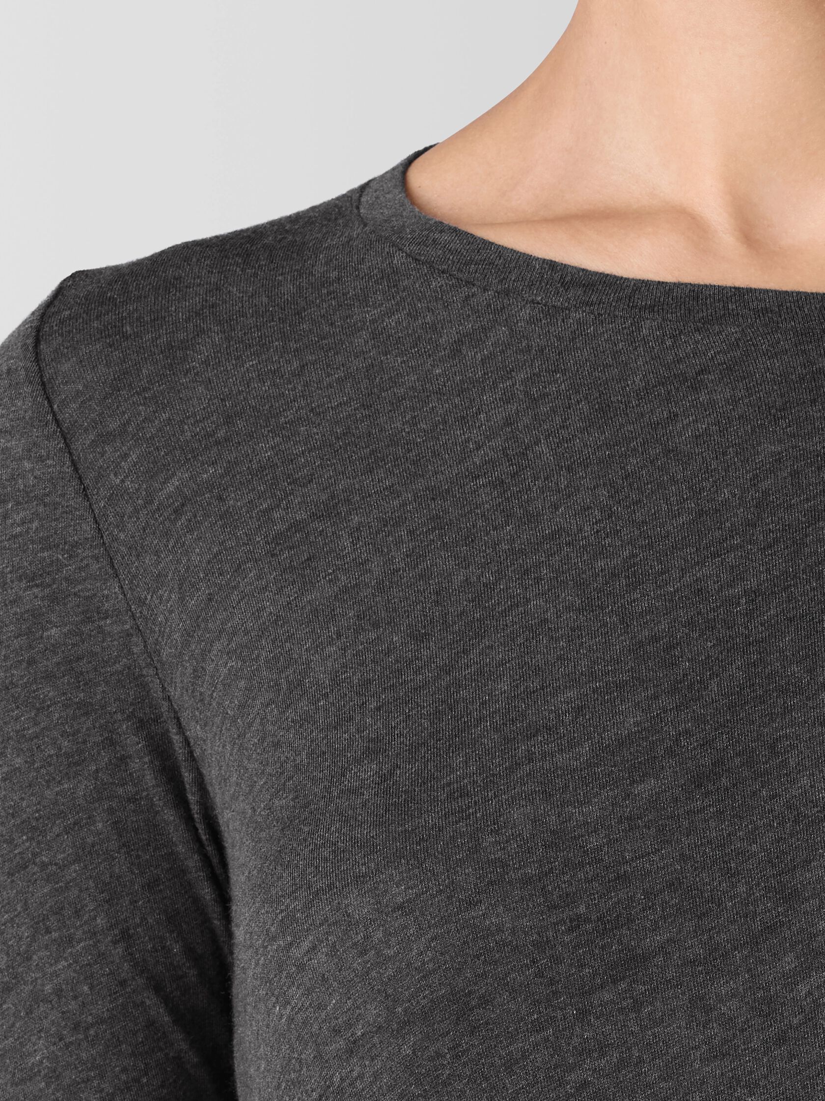 Sheer Knit Long-Sleeve Tee
