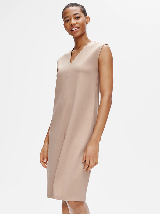 Flex Tencel Ponte V-Neck Dress