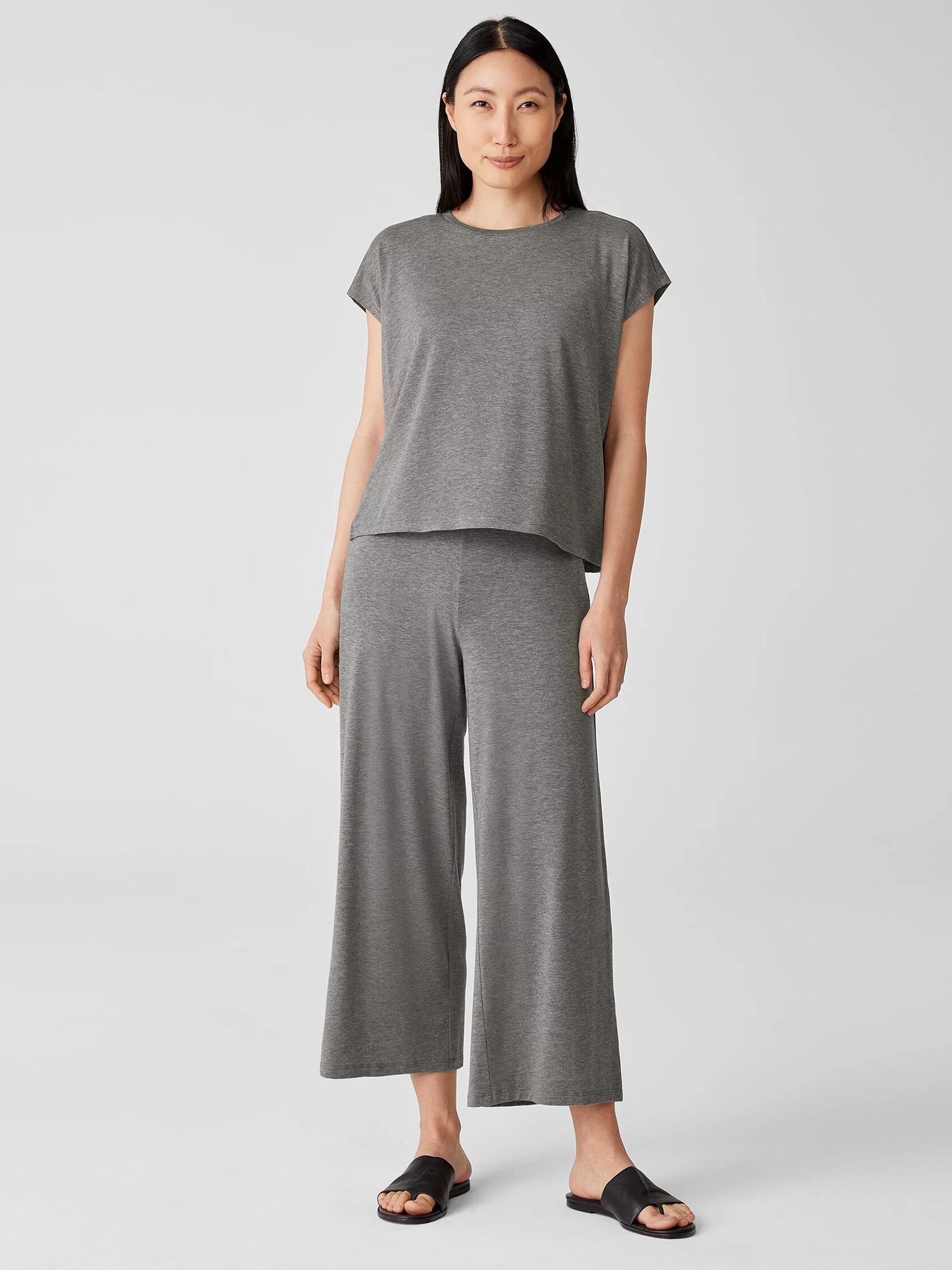Fine Jersey Wide-Leg Pant
