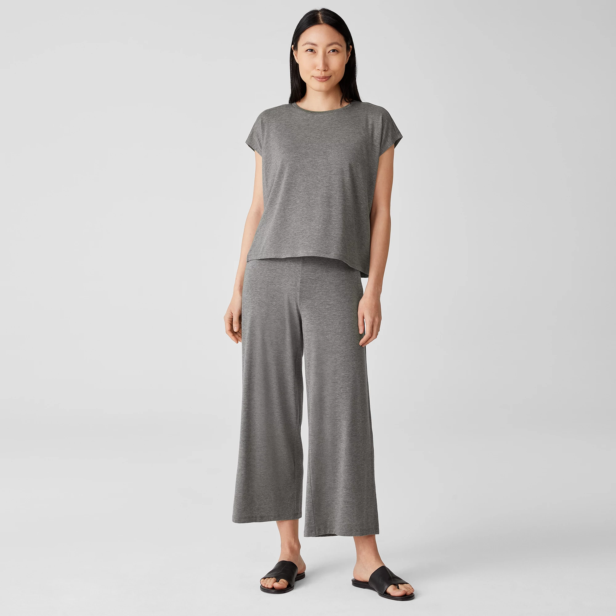 Fine Jersey Wide-Leg Pant | EILEEN FISHER