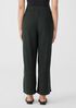 Woven Plisse Wide-Leg Pant