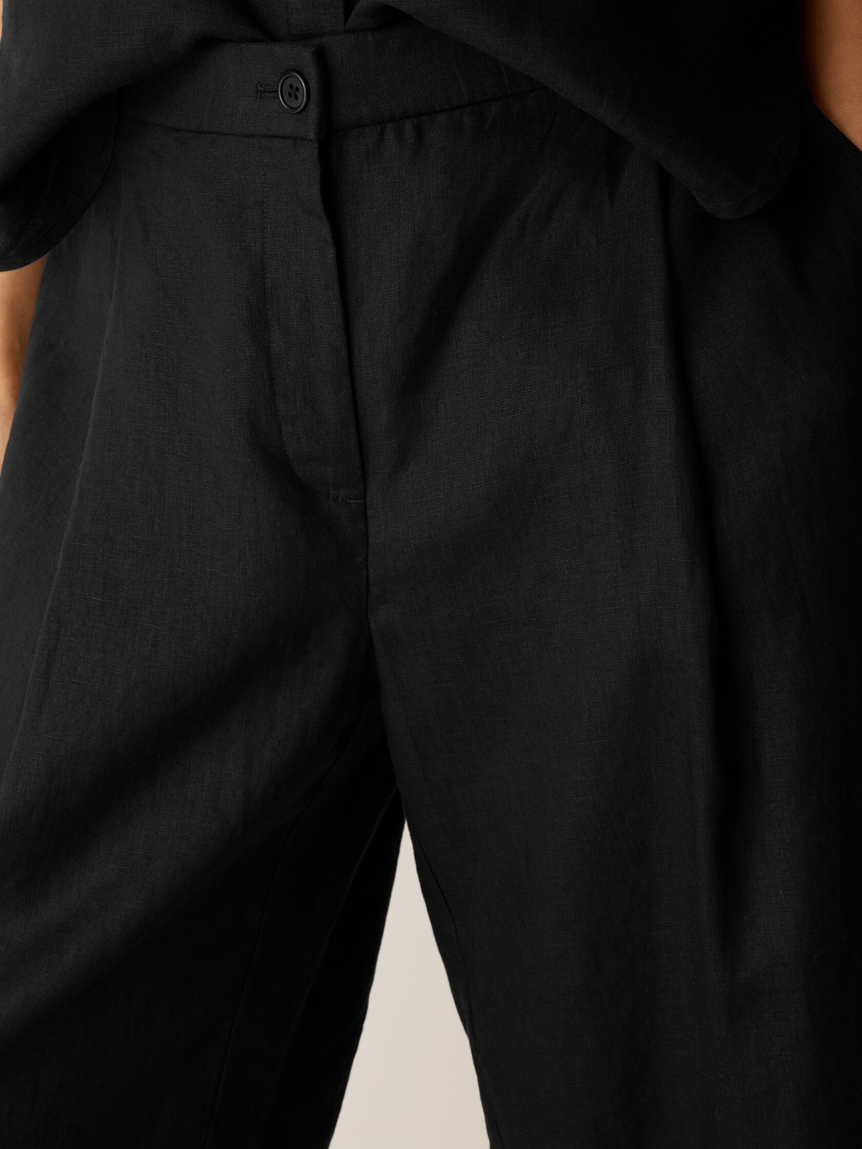 Organic Linen Pleated Culotte