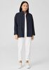 Cotton Hemp Stretch Stand Collar Jacket