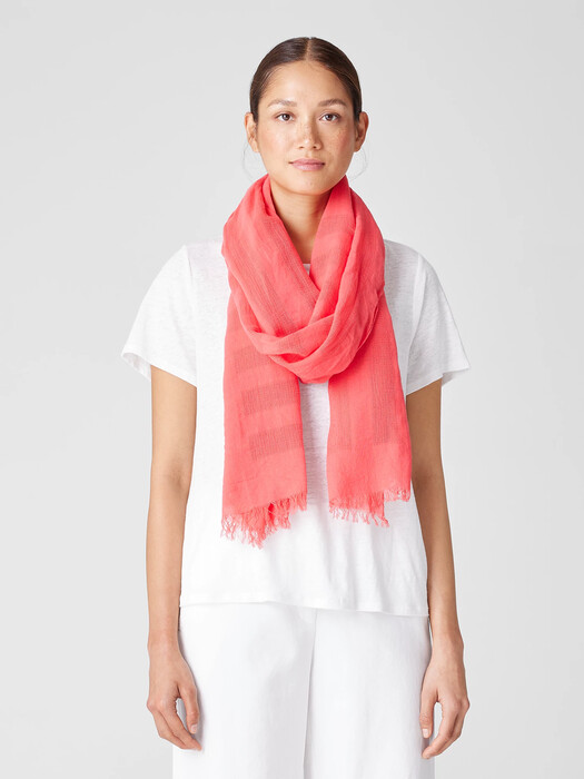 Organic Cotton Mesh Stripe Scarf