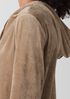 Cozy Velour Knit Hooded Jacket