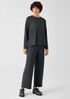 Stretch Jersey Knit Side-Zip Box-Top