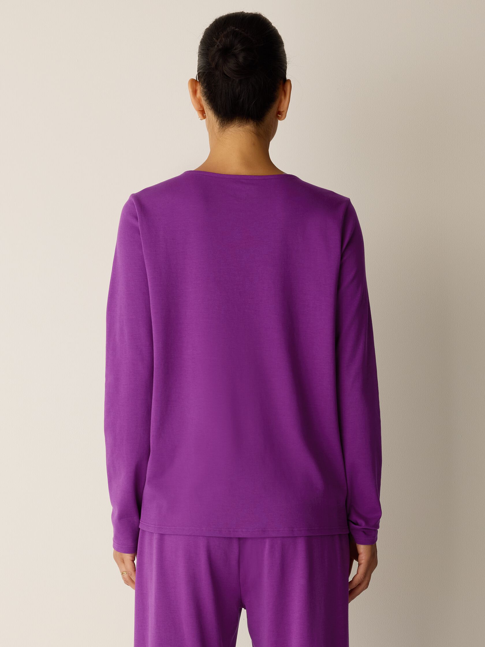 Organic Cotton Interlock Crew Neck Sleep Top