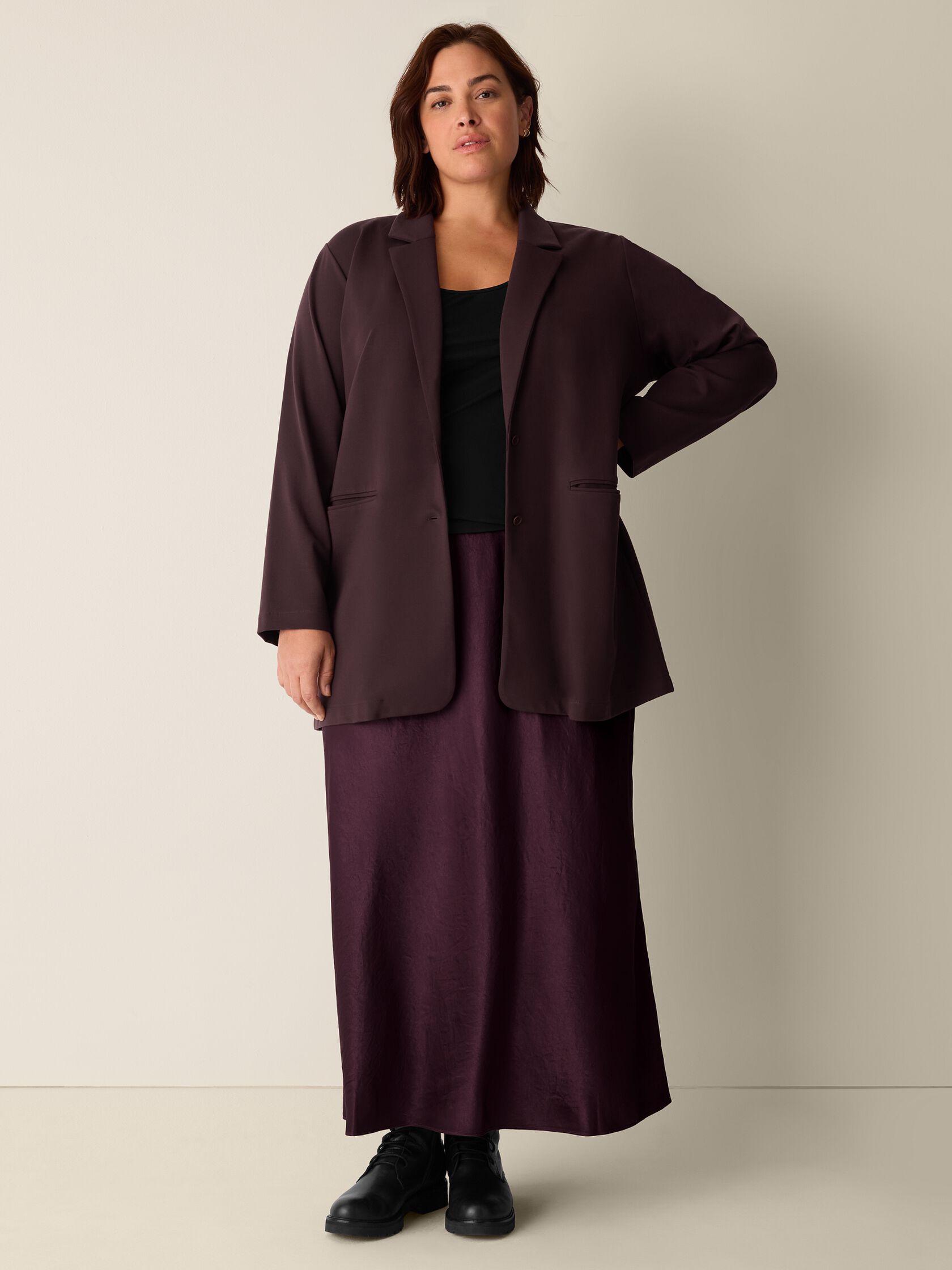 Washable Flex Ponte Long Blazer