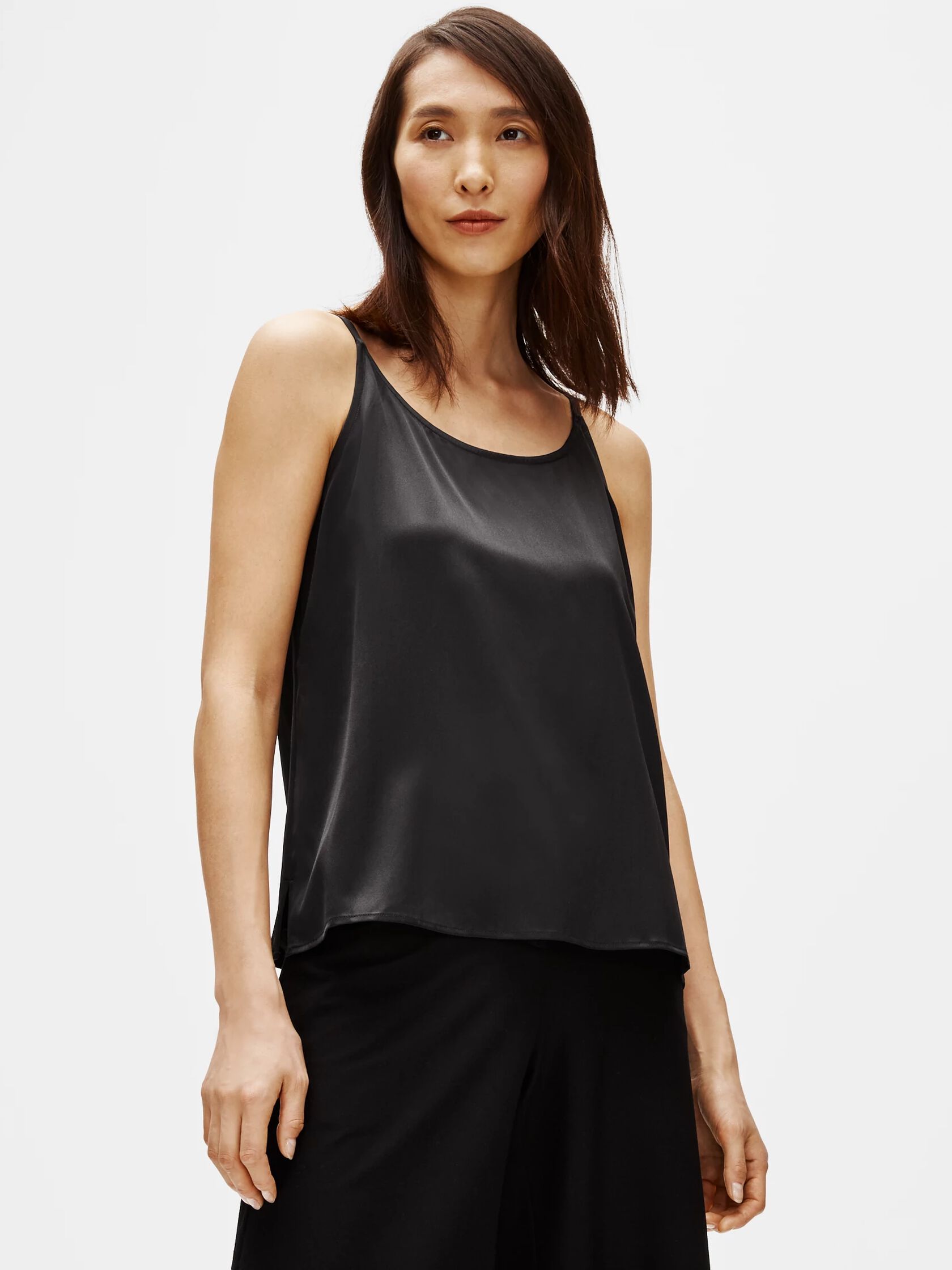 System Stretch Silk Charmeuse Cami | EILEEN FISHER