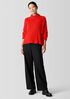 Cotton Fluff Rib Turtleneck Top