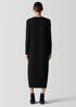 Stretch Jersey Knit Round Neck Dress