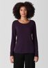 Stretch Silk Jersey Scoop Neck Top