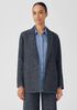 Tweedy Hemp Cotton Long Blazer