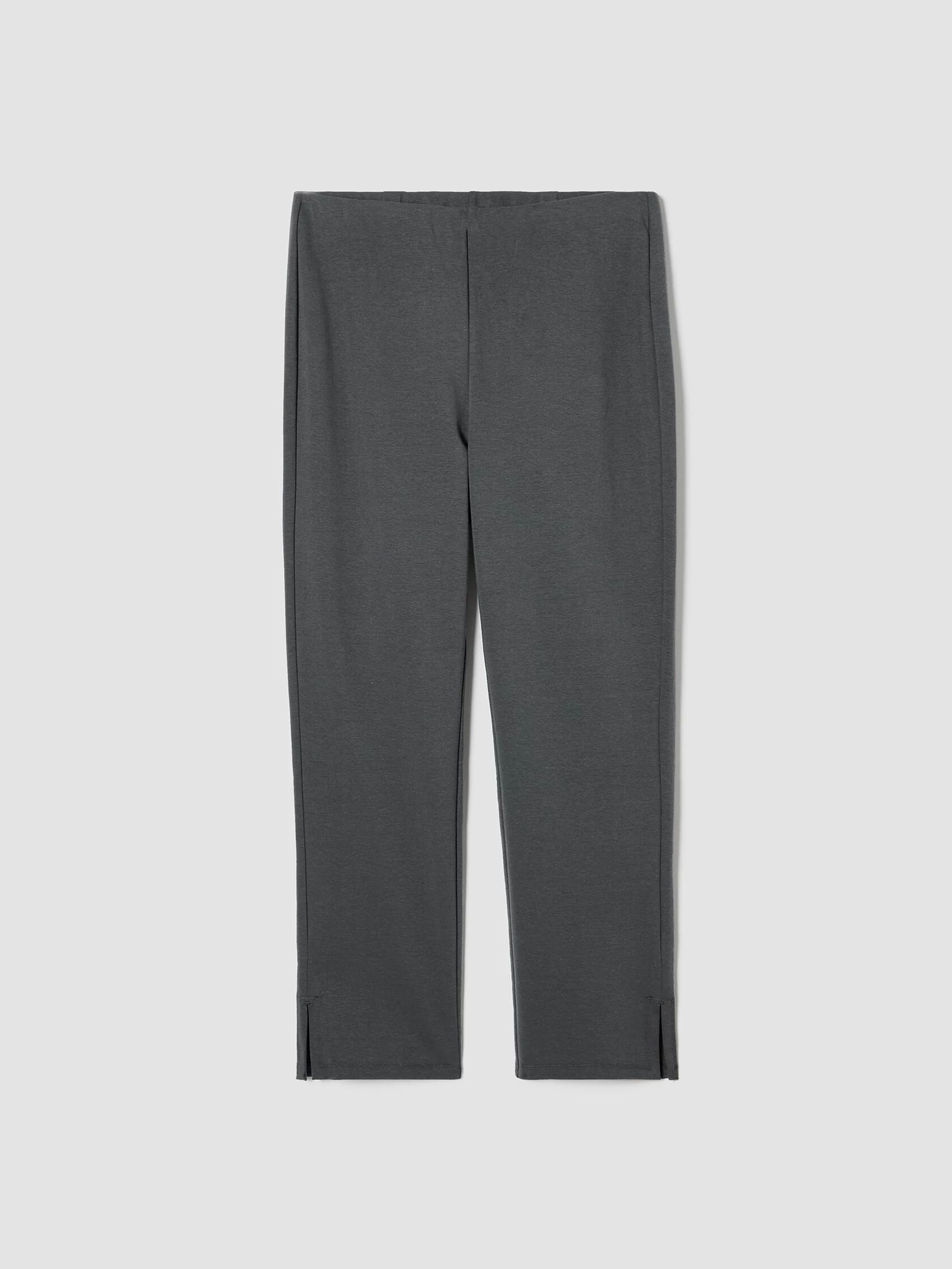 Cotton Blend Ponte Pant with Slits