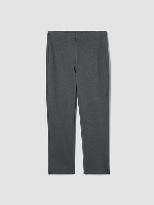 Cotton Blend Ponte Pant with Slits