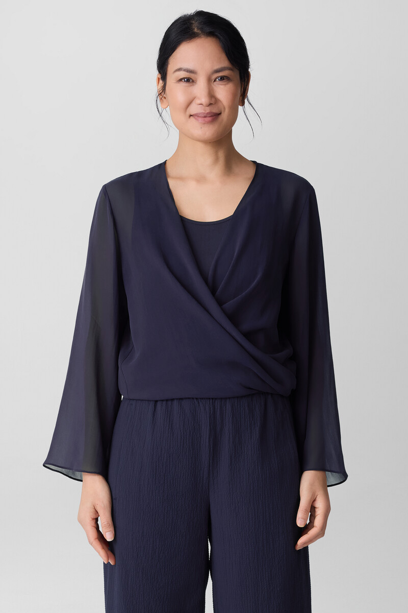 Sheer Silk Georgette Tie Jacket Sheer Silk Georgette Tie Jacket