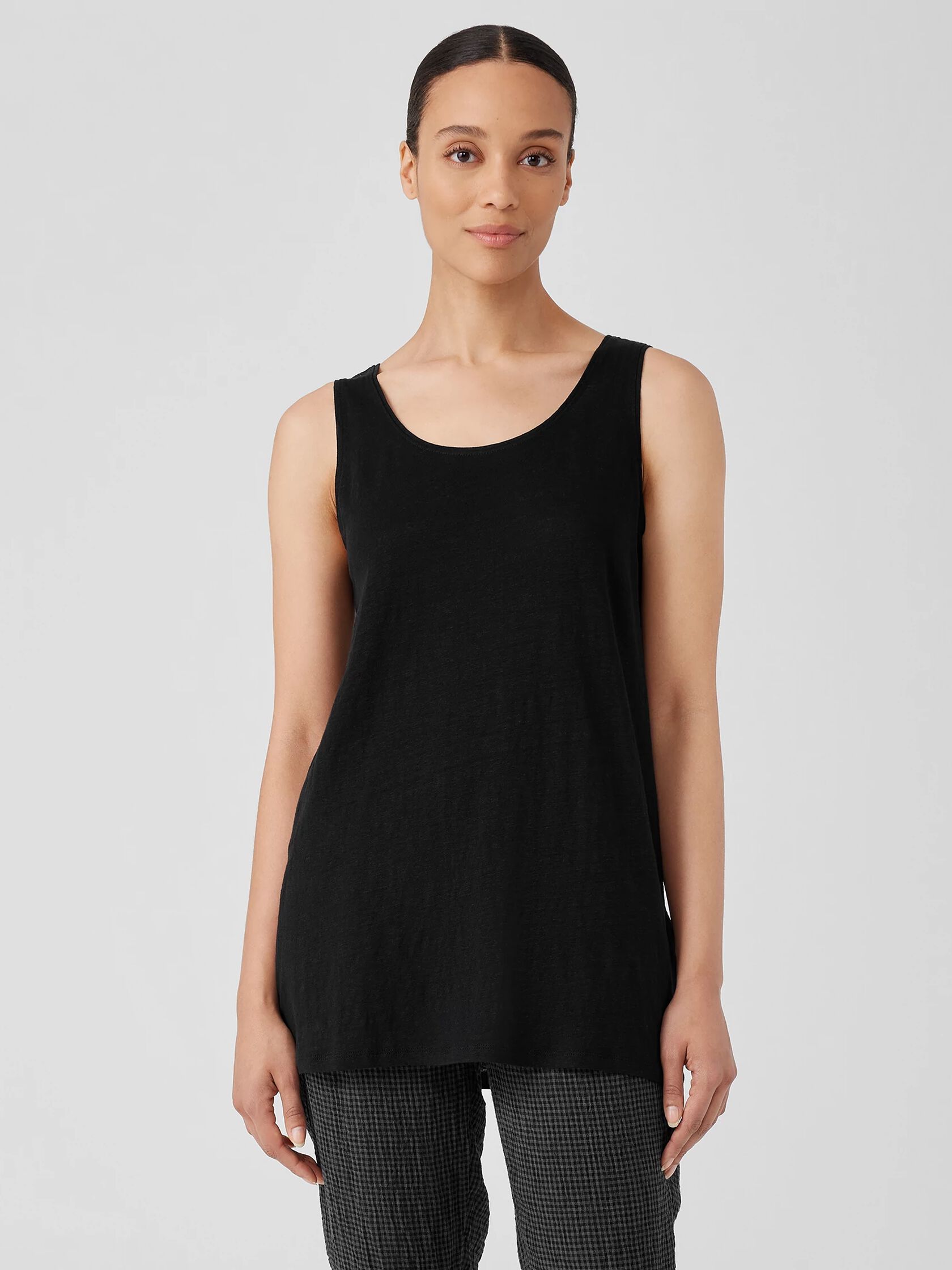 Organic Linen Jersey Long Tank