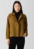 Lightweight Boiled Wool Motorcycle Jacket in Regenerative Wool