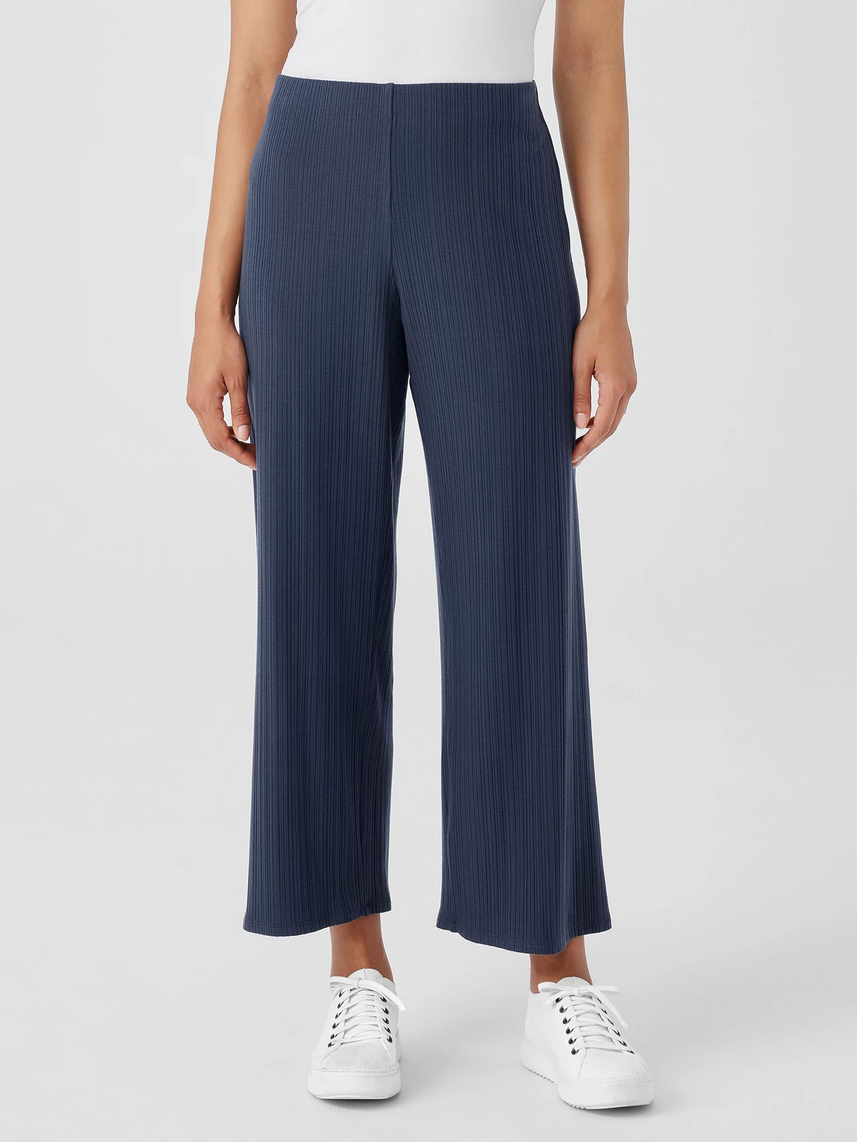 Variegated Rib Knit Wide-Leg Pant