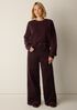 Brushed Organic Cotton Wide-Leg Pant