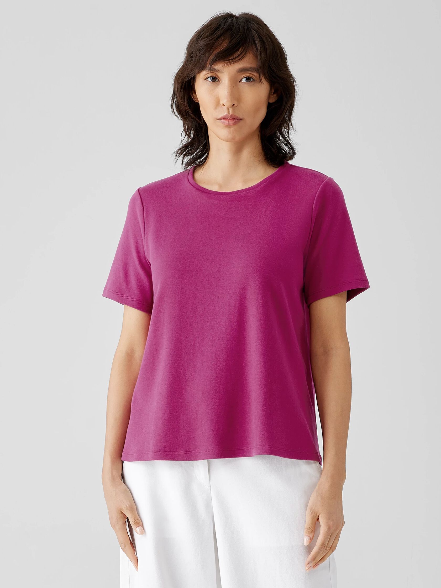 Organic Cotton Interlock Crew Neck Tee