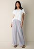 Striped Organic Cotton Gauze Wide-Leg Pant