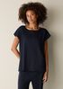 Organic Cotton Interlock Jewel Neck Sleep Tee