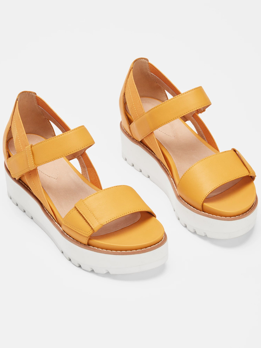 Luck Smooth Leather Wedge Sandal