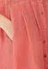 Puckered Organic Linen Pleated Dress