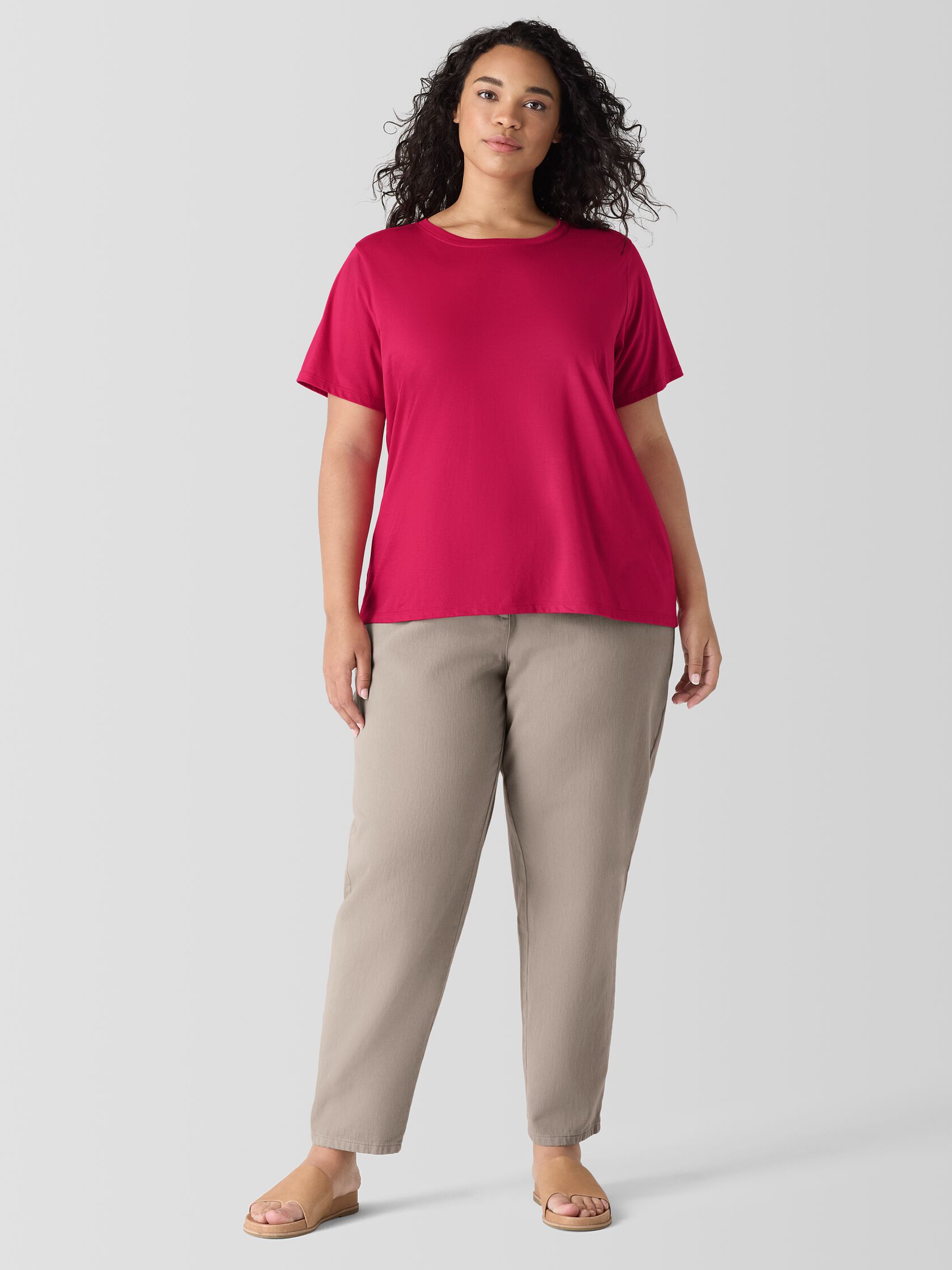 Organic Pima Cotton Jersey Round Neck Tee