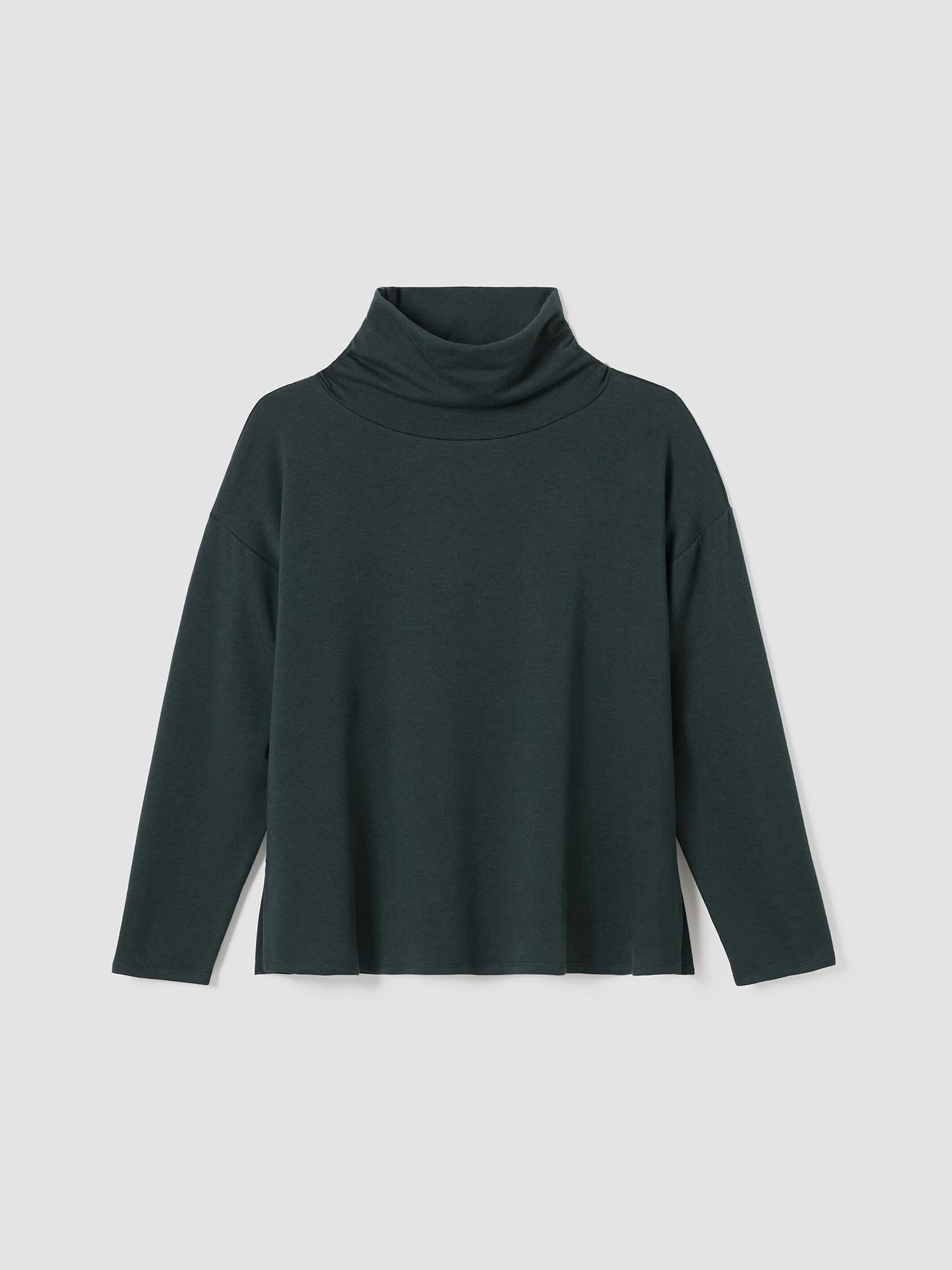 Cozy Brushed Terry Hug Funnel Neck Top