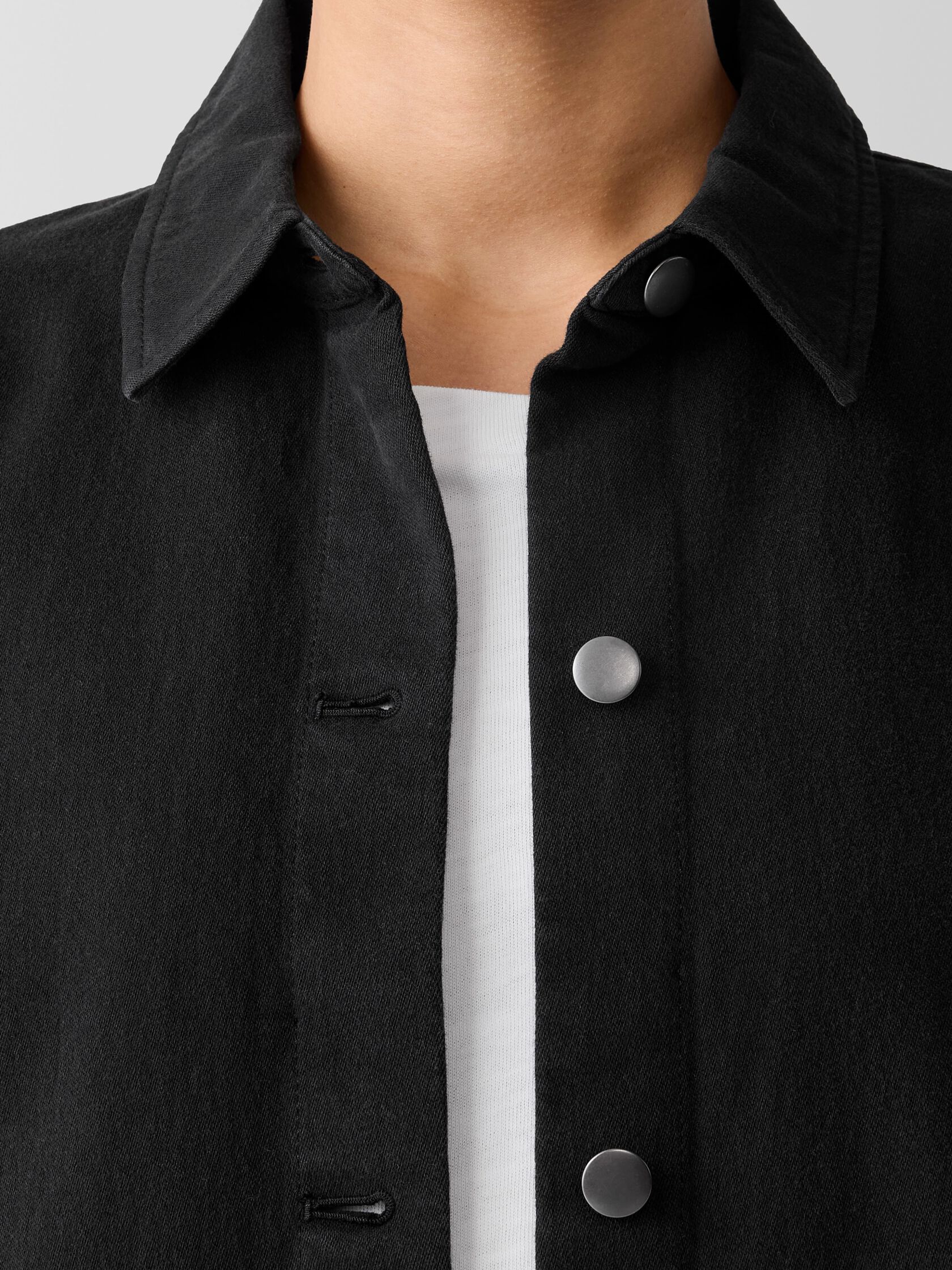 Garment-Dyed Utility Organic Cotton Shirt Jacket