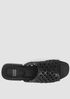 Folie Woven Leather Slide Sandal