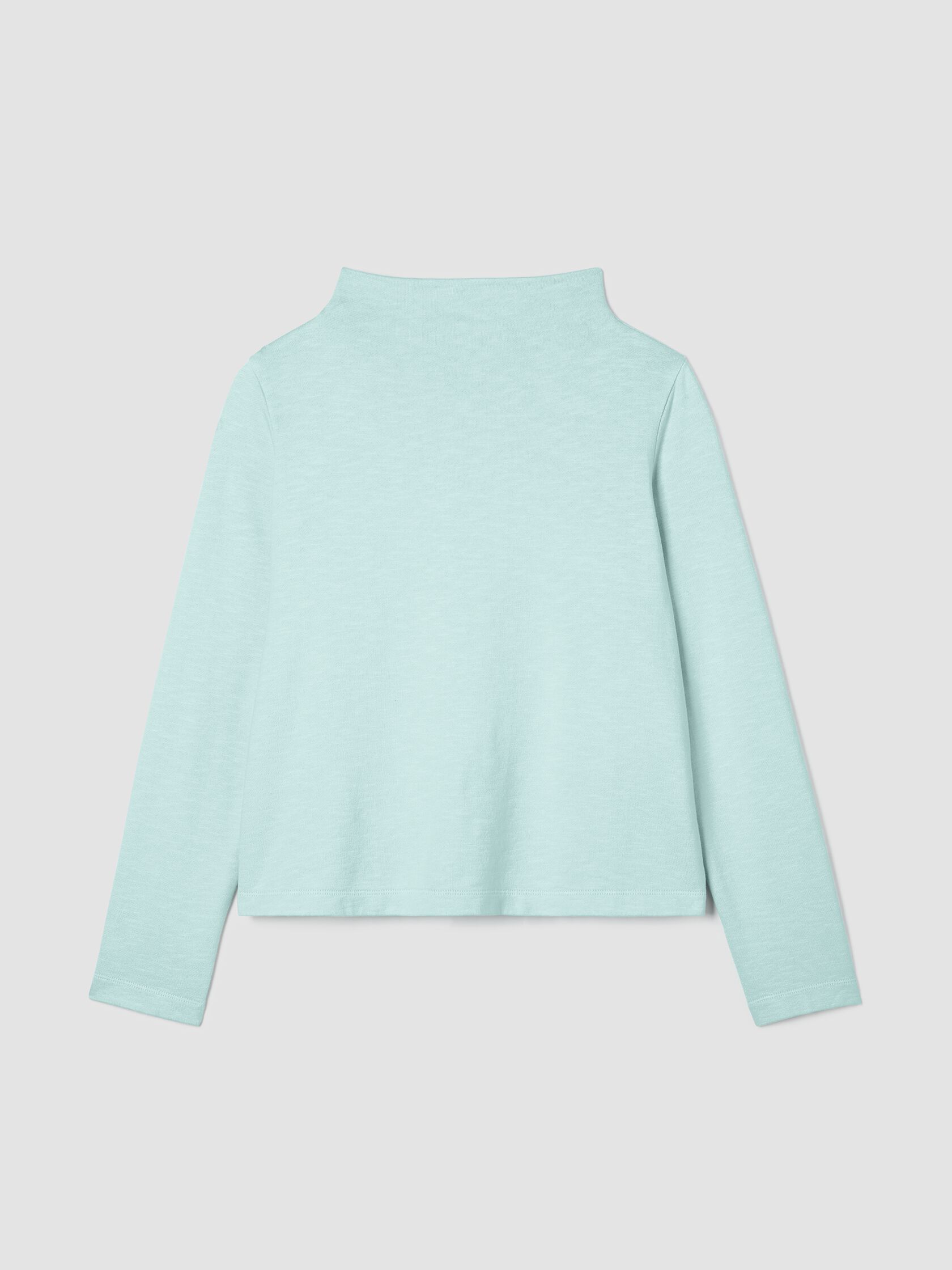 Garment-Dyed Terry Funnel Neck Top
