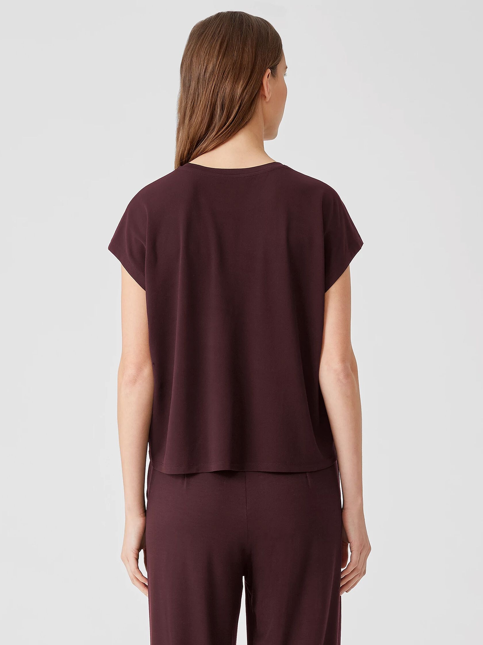 Stretch Silk Jersey Square Top