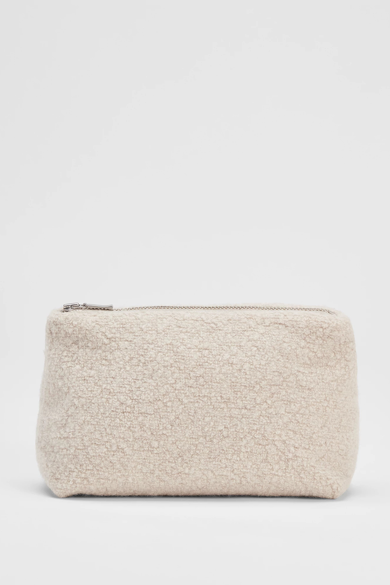 Boucle Wool Knit Pouch