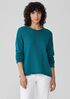 Peruvian Cotton Blend Crew Neck Top
