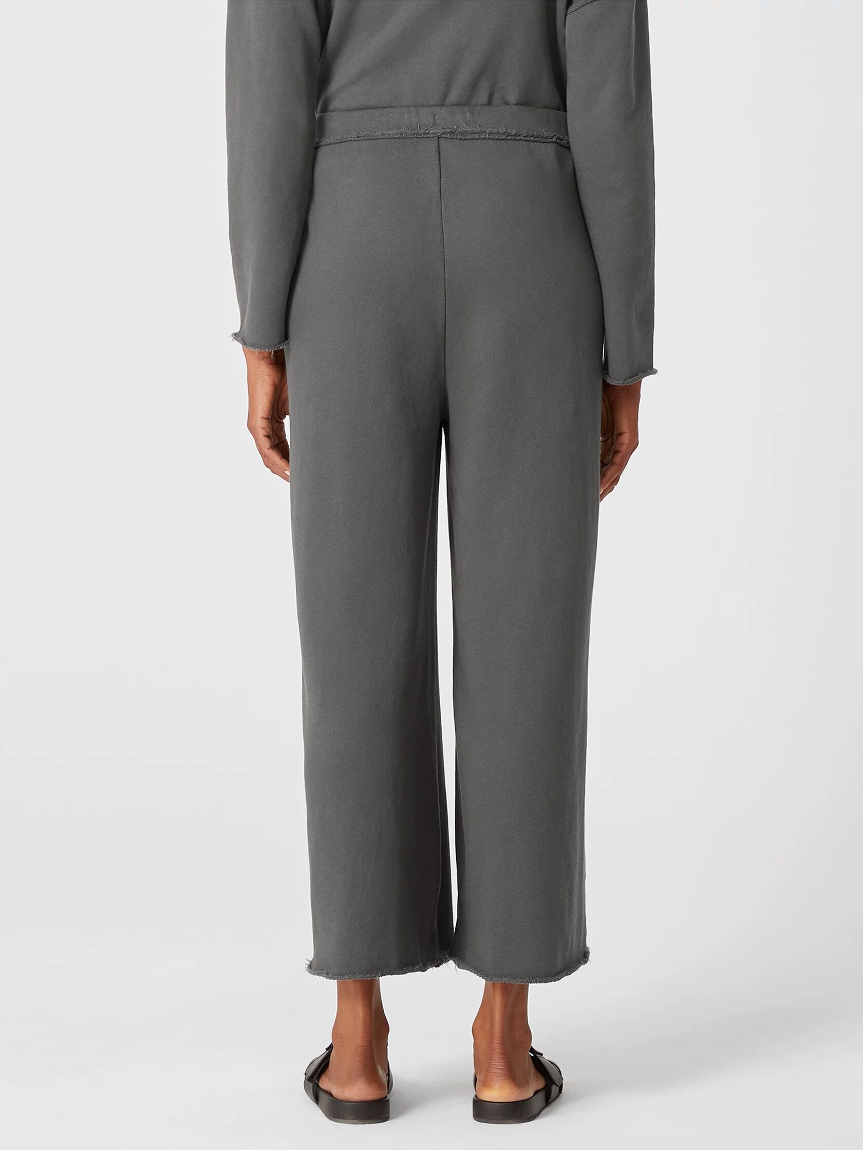 Organic Cotton French Terry Wide-Leg Pant