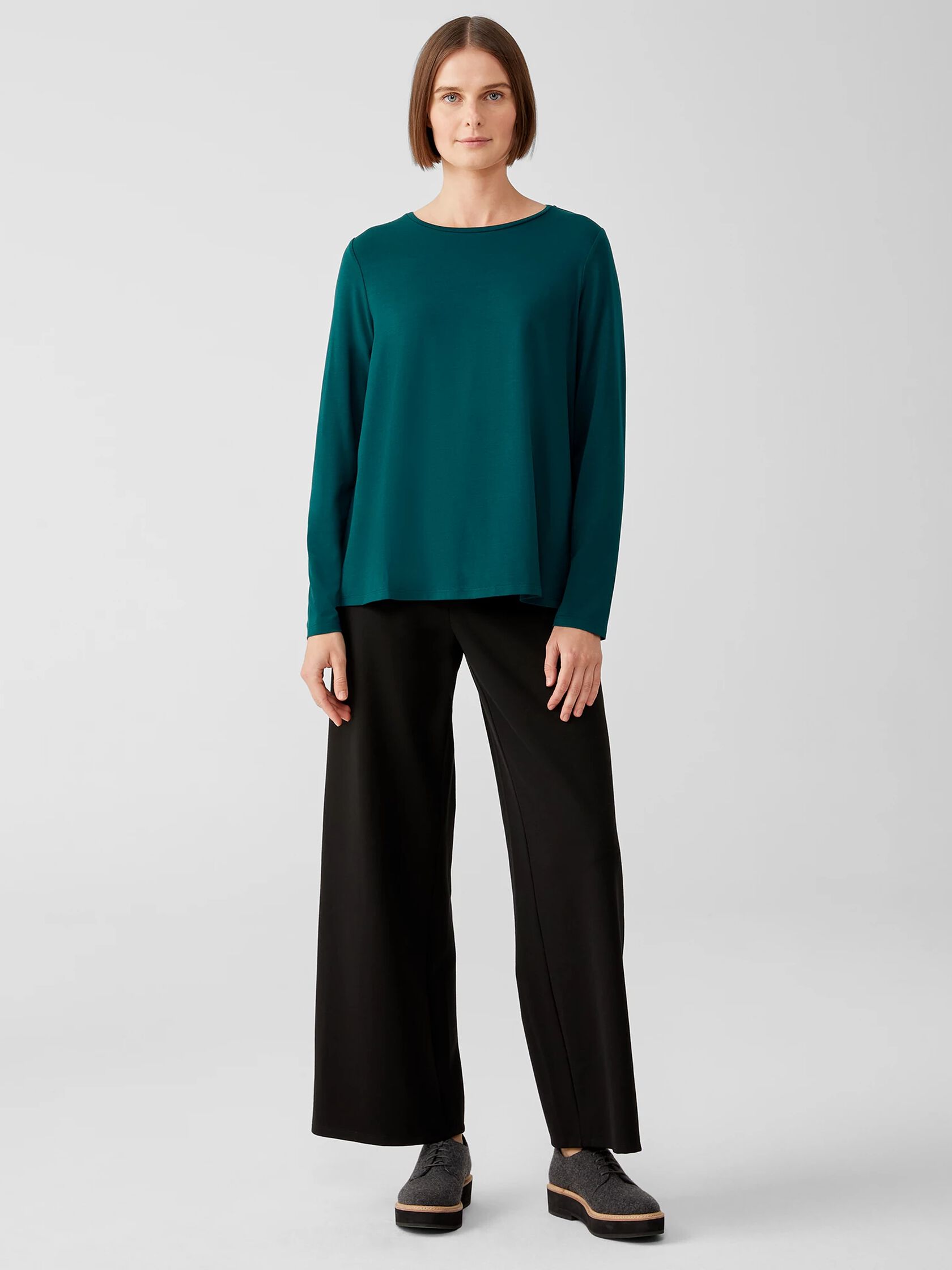 Fine Jersey Crew Neck Top