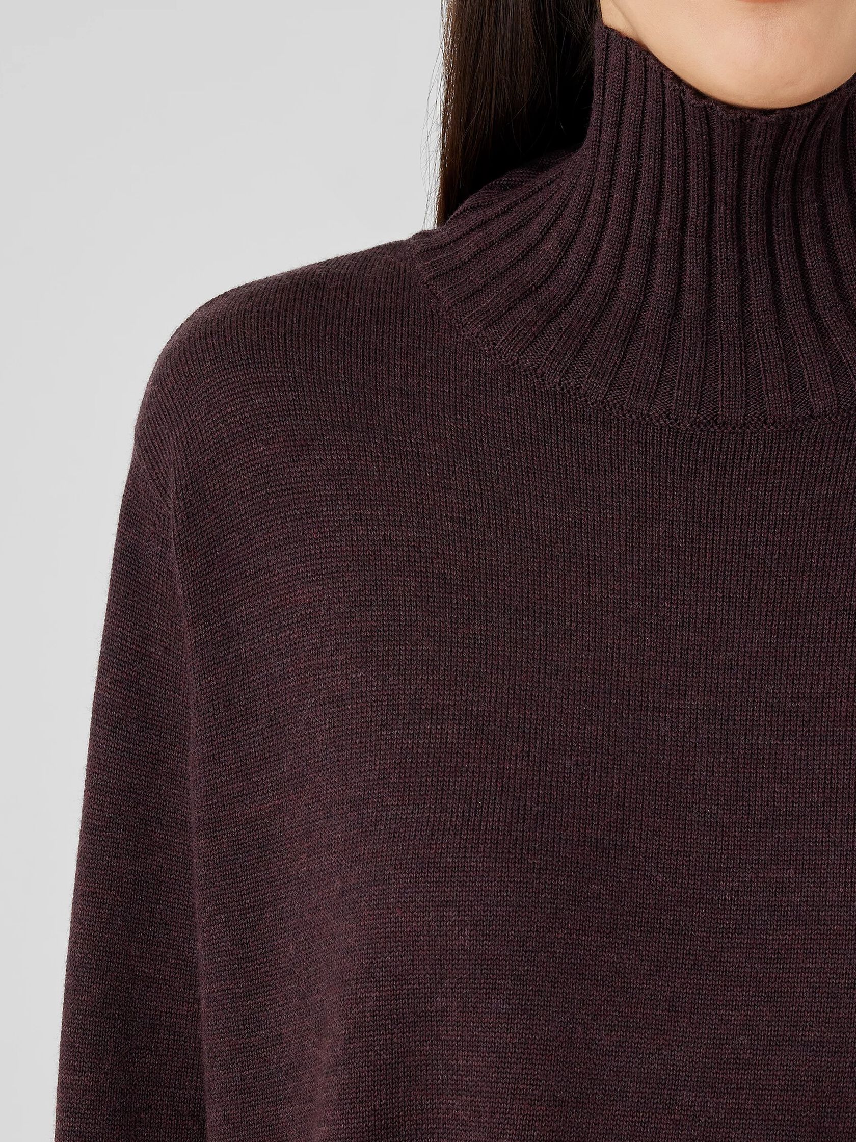 Merino Jersey Turtleneck in Regenerative Wool