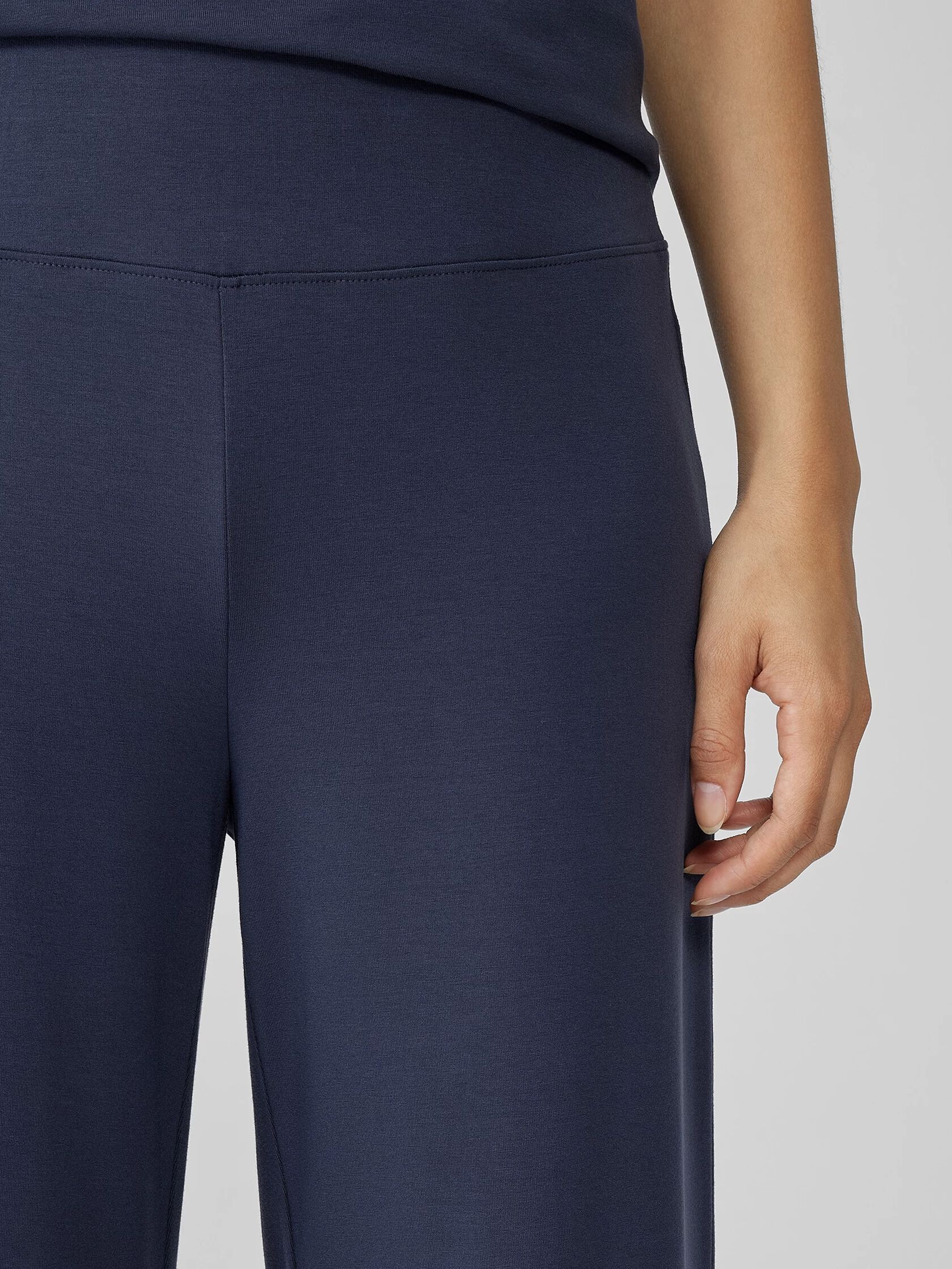 Stretch Jersey Knit Wide-Leg Pant