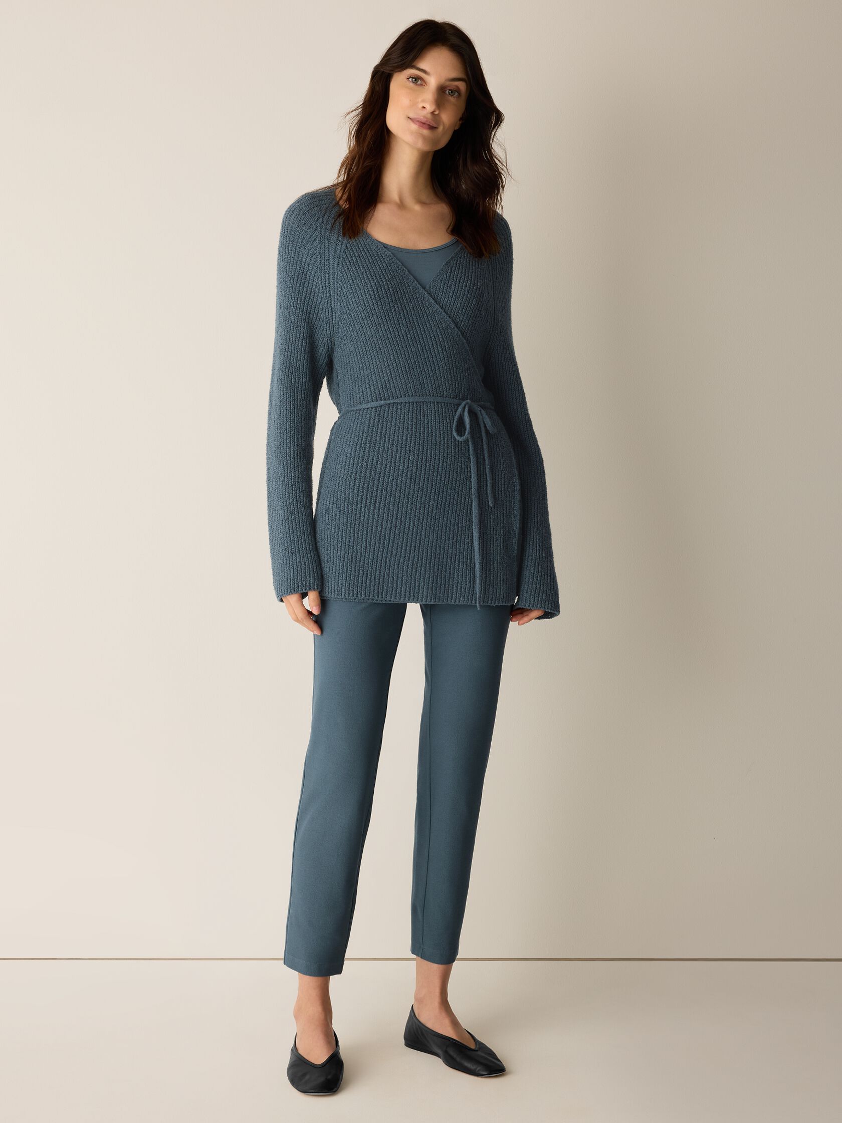 Washable Stretch Crepe Slim Pant